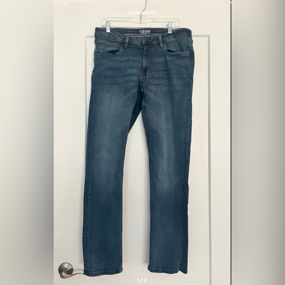Mens IZOD Straight Fit Jeans Medium Wash | Size 34 x 32 - Picture 1 of 2
